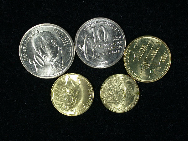Serbia Set of 5 Coins